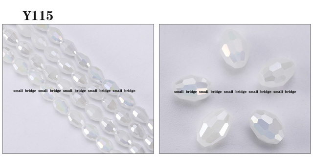 Koraliki szklane o fasetowanym kształcie, owalnego 4*6mm dla biżuterii DIY (70 szt./partia) - Wianko - 12