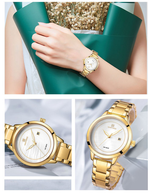 Zegarek damska NAVIFORCE luksusowa marka, różowe złote, kwarcowy, wodoodporny - Wianko - 13