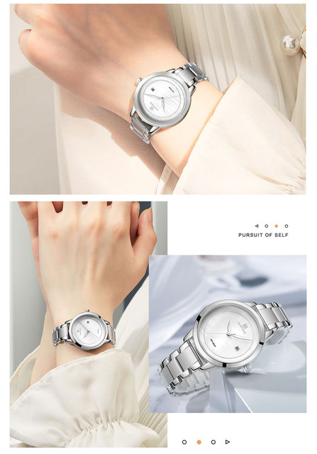 Zegarek damska NAVIFORCE luksusowa marka, różowe złote, kwarcowy, wodoodporny - Wianko - 12