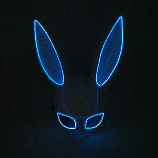 Podświetlana maska królika Bunny Mask Luminous LED - rekwizyt do Cosplay i imprez masquerade dla świecących kobiet - Wianko - 26