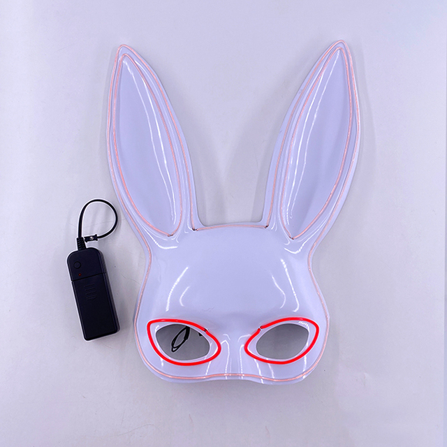 Podświetlana maska królika Bunny Mask Luminous LED - rekwizyt do Cosplay i imprez masquerade dla świecących kobiet - Wianko - 50