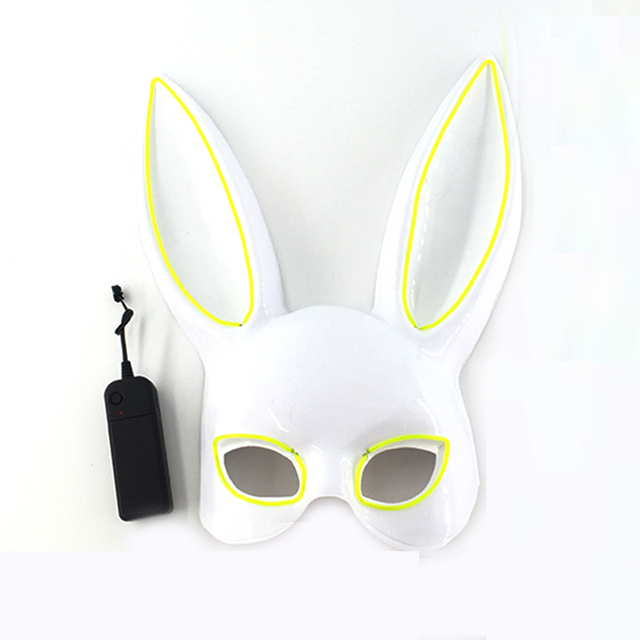 Podświetlana maska królika Bunny Mask Luminous LED - rekwizyt do Cosplay i imprez masquerade dla świecących kobiet - Wianko - 17