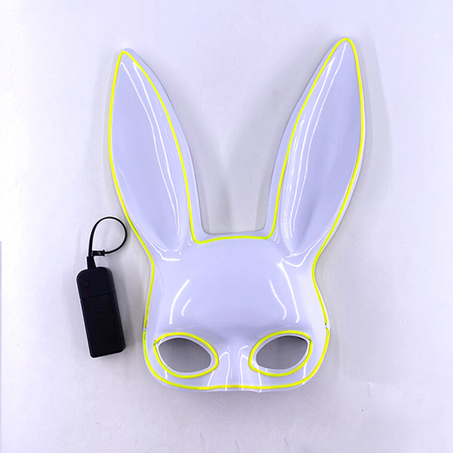 Podświetlana maska królika Bunny Mask Luminous LED - rekwizyt do Cosplay i imprez masquerade dla świecących kobiet - Wianko - 42