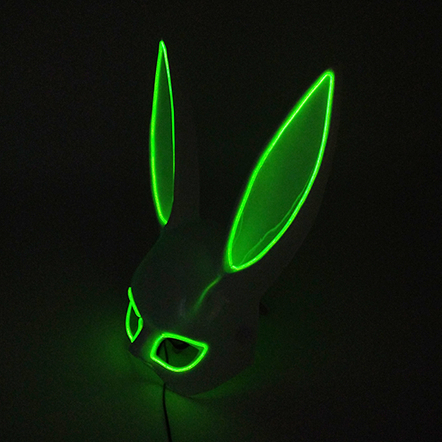 Podświetlana maska królika Bunny Mask Luminous LED - rekwizyt do Cosplay i imprez masquerade dla świecących kobiet - Wianko - 20