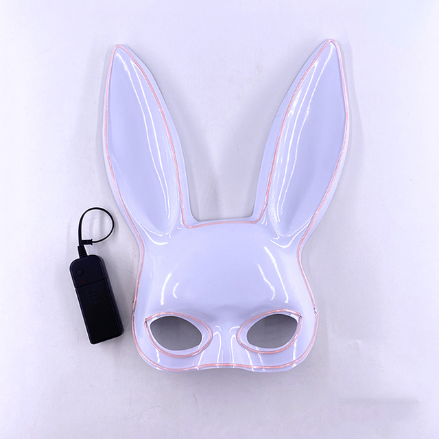 Podświetlana maska królika Bunny Mask Luminous LED - rekwizyt do Cosplay i imprez masquerade dla świecących kobiet - Wianko - 36