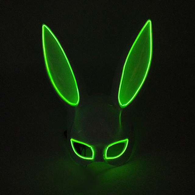 Podświetlana maska królika Bunny Mask Luminous LED - rekwizyt do Cosplay i imprez masquerade dla świecących kobiet - Wianko - 29