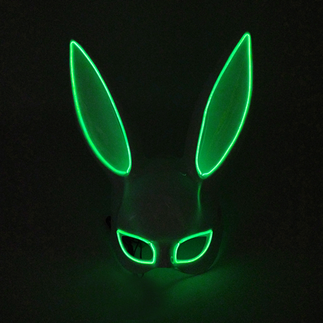 Podświetlana maska królika Bunny Mask Luminous LED - rekwizyt do Cosplay i imprez masquerade dla świecących kobiet - Wianko - 27