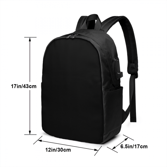 Plecak z wydrukiem graficznym Undertale Sans - Zabawny motyw z ładowarką USB - Wygodna torba na laptopa dla mężczyzn i kobiet - Wianko - 1