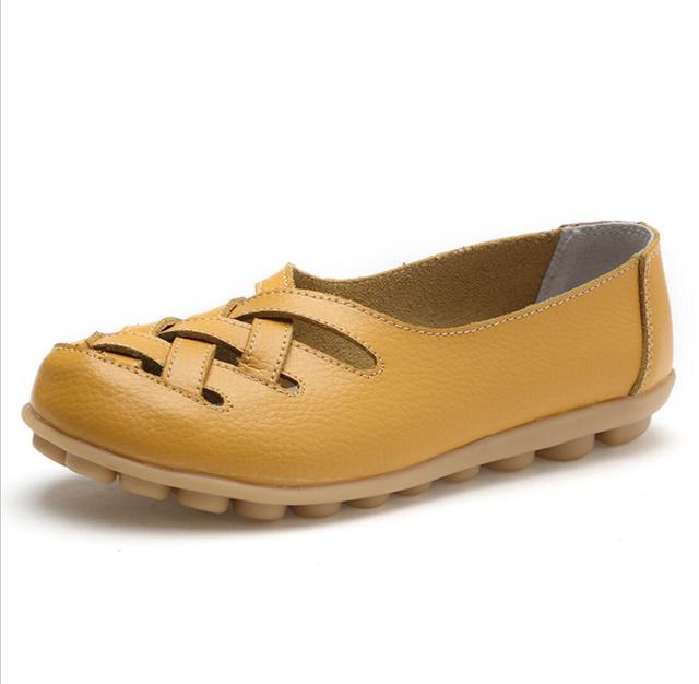 Damskie buty flatter sandały miękka skóra 2021 nowa kolekcja - Wianko - 18