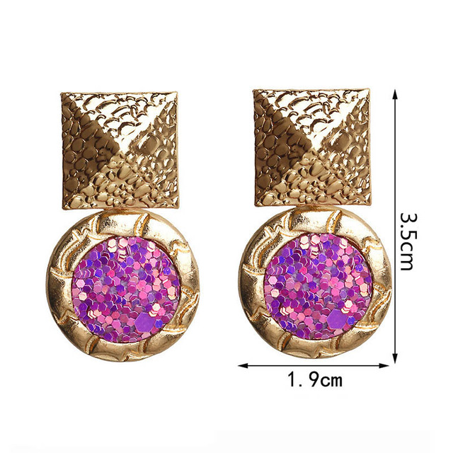 Złote metalowe kolczyki w punkowym stylu dla kobiet - 2022 nowa, modna biżuteria - Wianko - 27