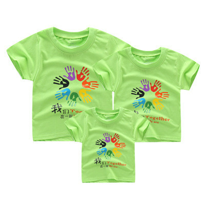 Pasujące stroje letnie dla rodziny: koszula mama-syn, t-shirt matka-córka, t-shirt ojciec-dzieci, krótki rękaw - Wianko - 7