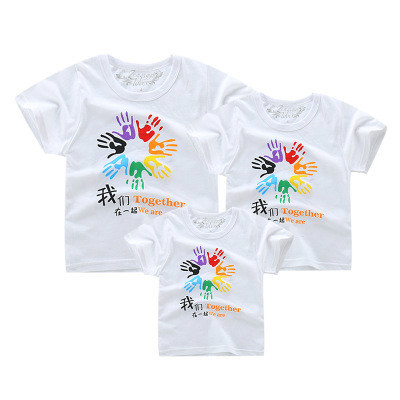 Pasujące stroje letnie dla rodziny: koszula mama-syn, t-shirt matka-córka, t-shirt ojciec-dzieci, krótki rękaw - Wianko - 5