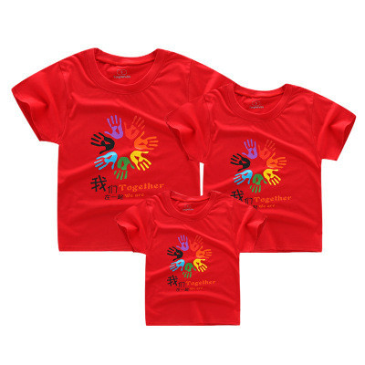 Pasujące stroje letnie dla rodziny: koszula mama-syn, t-shirt matka-córka, t-shirt ojciec-dzieci, krótki rękaw - Wianko - 9