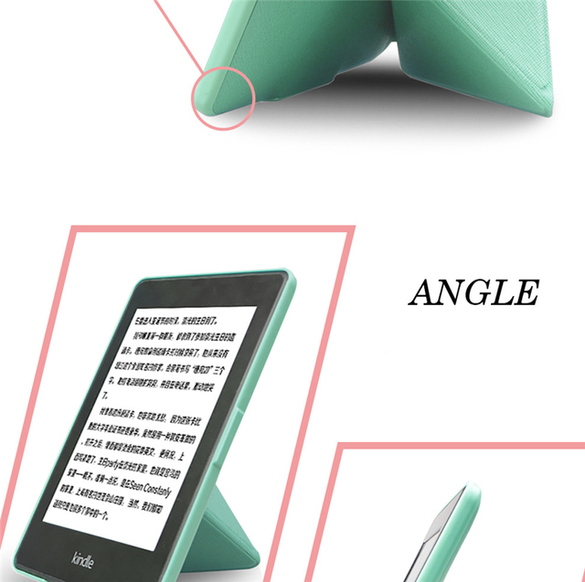 Etui składane PU dla Kindle Paperwhite 2/3 ze skóry + stojak na 6” E-booki - Wianko - 5