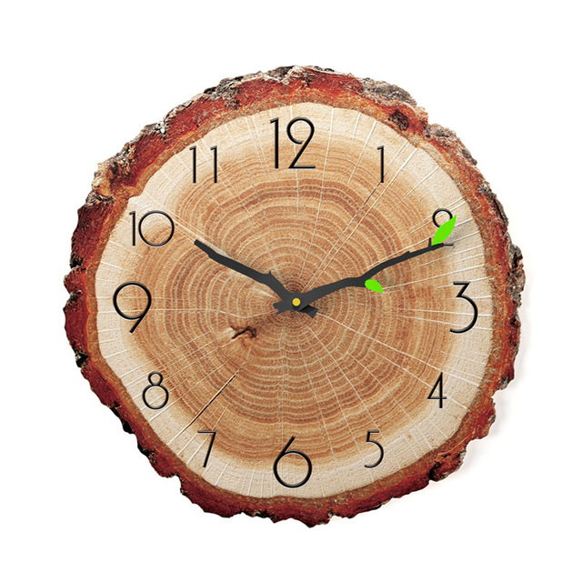 Dekoracja do kawiarni biurowej - duży zegar ścienny vintage drewniana ściana – nowoczesny rustykalny retro zegar do domu - Wianko - 37