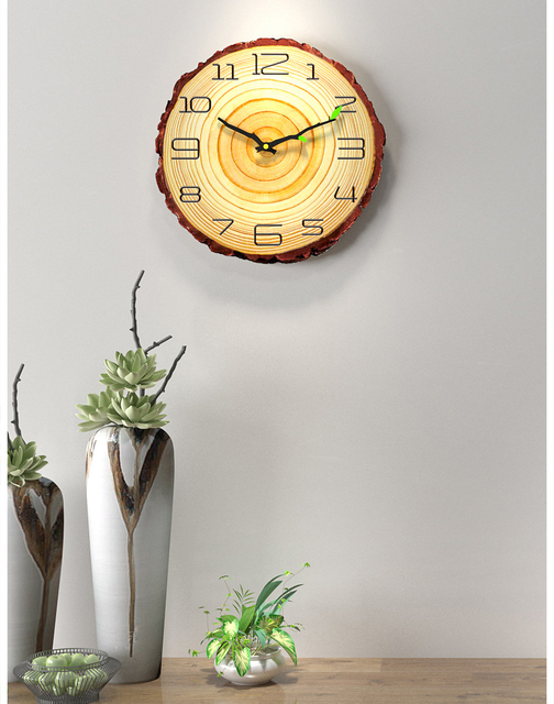 Dekoracja do kawiarni biurowej - duży zegar ścienny vintage drewniana ściana – nowoczesny rustykalny retro zegar do domu - Wianko - 21