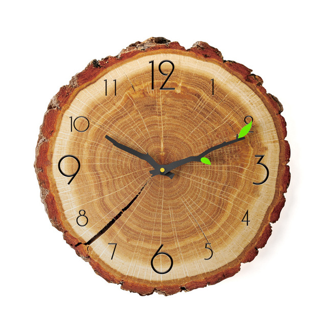 Dekoracja do kawiarni biurowej - duży zegar ścienny vintage drewniana ściana – nowoczesny rustykalny retro zegar do domu - Wianko - 34