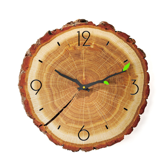 Dekoracja do kawiarni biurowej - duży zegar ścienny vintage drewniana ściana – nowoczesny rustykalny retro zegar do domu - Wianko - 33