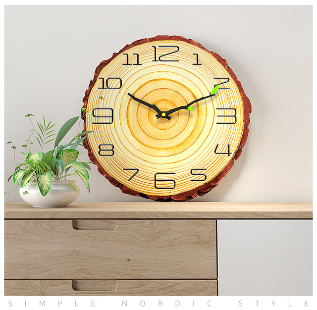 Dekoracja do kawiarni biurowej - duży zegar ścienny vintage drewniana ściana – nowoczesny rustykalny retro zegar do domu - Wianko - 12