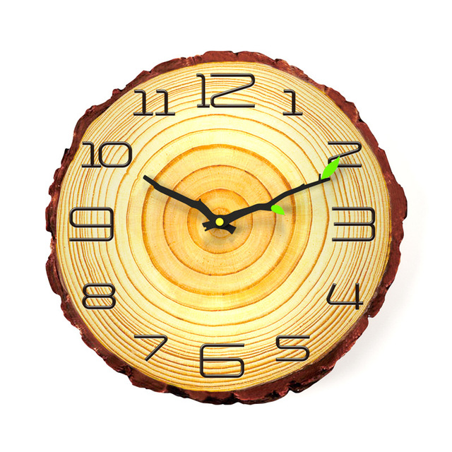 Dekoracja do kawiarni biurowej - duży zegar ścienny vintage drewniana ściana – nowoczesny rustykalny retro zegar do domu - Wianko - 28
