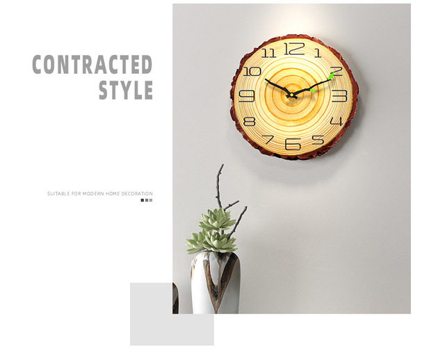 Dekoracja do kawiarni biurowej - duży zegar ścienny vintage drewniana ściana – nowoczesny rustykalny retro zegar do domu - Wianko - 13