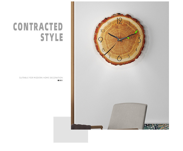 Dekoracja do kawiarni biurowej - duży zegar ścienny vintage drewniana ściana – nowoczesny rustykalny retro zegar do domu - Wianko - 17