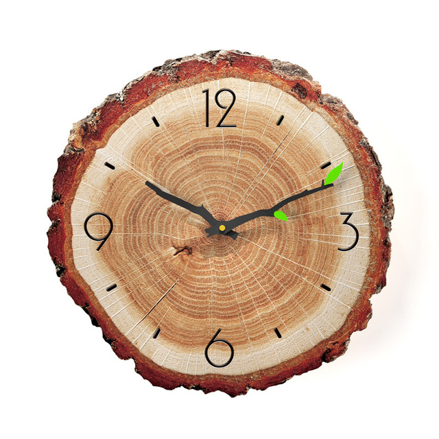 Dekoracja do kawiarni biurowej - duży zegar ścienny vintage drewniana ściana – nowoczesny rustykalny retro zegar do domu - Wianko - 36