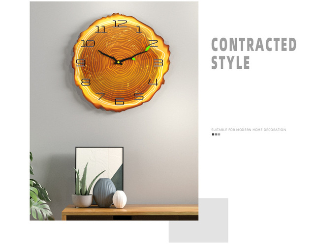 Dekoracja do kawiarni biurowej - duży zegar ścienny vintage drewniana ściana – nowoczesny rustykalny retro zegar do domu - Wianko - 15