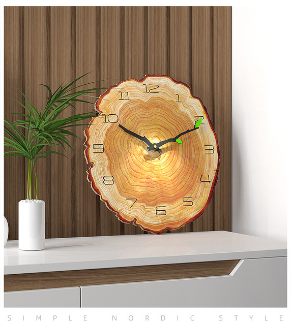 Dekoracja do kawiarni biurowej - duży zegar ścienny vintage drewniana ściana – nowoczesny rustykalny retro zegar do domu - Wianko - 10