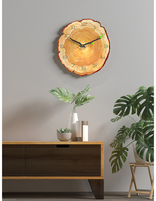 Dekoracja do kawiarni biurowej - duży zegar ścienny vintage drewniana ściana – nowoczesny rustykalny retro zegar do domu - Wianko - 20