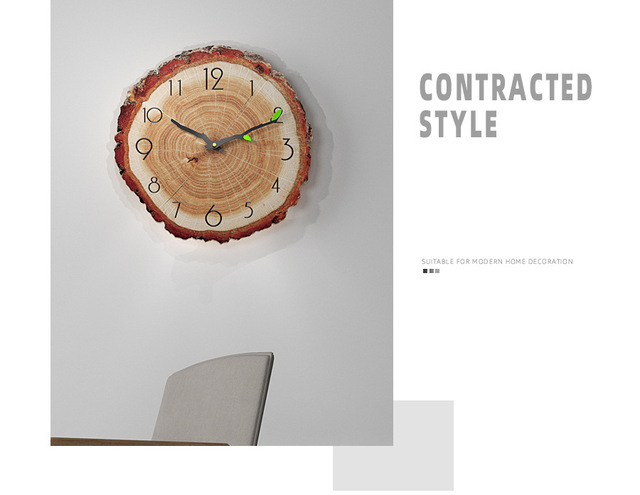 Dekoracja do kawiarni biurowej - duży zegar ścienny vintage drewniana ściana – nowoczesny rustykalny retro zegar do domu - Wianko - 19