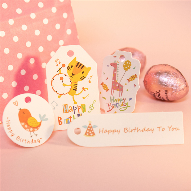 Zestaw 50 dekoracji urodzinowych - piękny lew, dinozaur, ptak, żyrafa, karty, etykiety - Wianko - 8