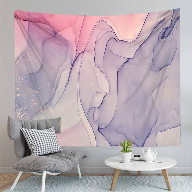 Nordic Home - Kolorowy marmurowy wzór gobelinów ścian, tkaniny na malarstwo, dekoracja i plażowy ręcznik - Wianko - 16