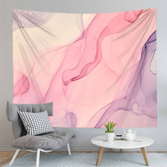 Nordic Home - Kolorowy marmurowy wzór gobelinów ścian, tkaniny na malarstwo, dekoracja i plażowy ręcznik - Wianko - 11