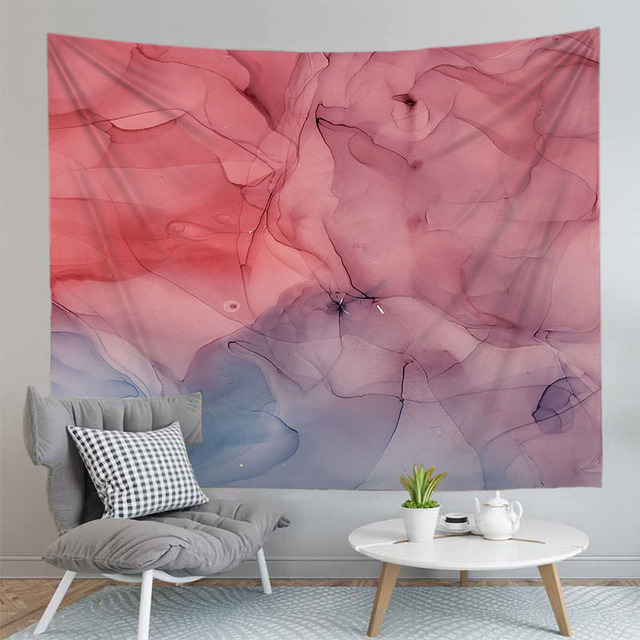 Nordic Home - Kolorowy marmurowy wzór gobelinów ścian, tkaniny na malarstwo, dekoracja i plażowy ręcznik - Wianko - 14
