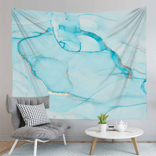 Nordic Home - Kolorowy marmurowy wzór gobelinów ścian, tkaniny na malarstwo, dekoracja i plażowy ręcznik - Wianko - 13