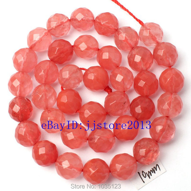 Czerwony arbuz kryształ - naszyjnik bransoletka DIY, wysokiej jakości 15-calowe koraliki o średnicy 4/6/8/10/12mm, luźne klejnoty (wj284) - Wianko - 17