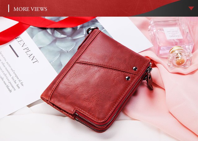 GZCZ 2021 modny portfel z prawdziwej skóry dla kobiet z zamkiem, RFID, kieszenią na monety i etui na dowód osobisty - Wianko - 14