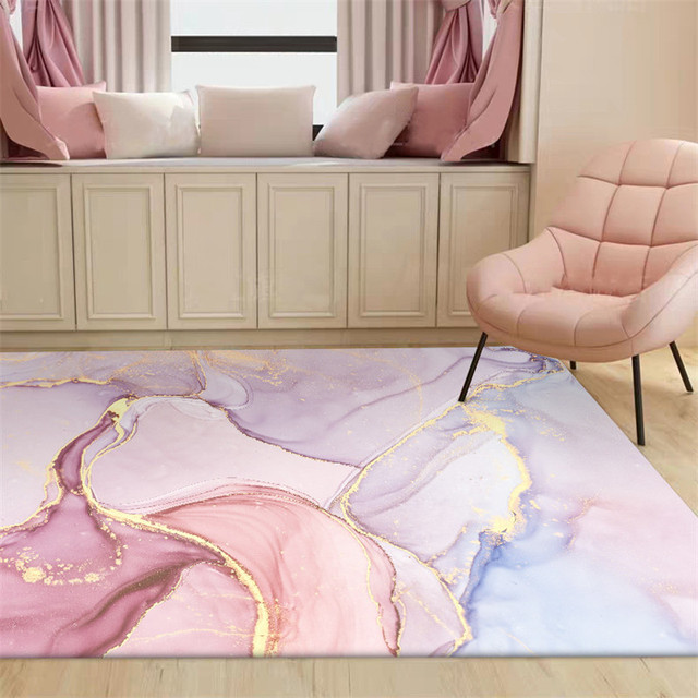 Dywan estetyczny sen w kolorze fioletowo-różowym do salonu, sypialni, łazienki i kuchni - Wianko - 2