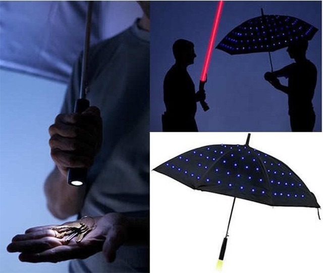 Dostawa parasola LED UV z funkcją latarki - 16%, dekoracyjny parasol oświetlany do zdjęć i występów na scenie - Wianko - 11