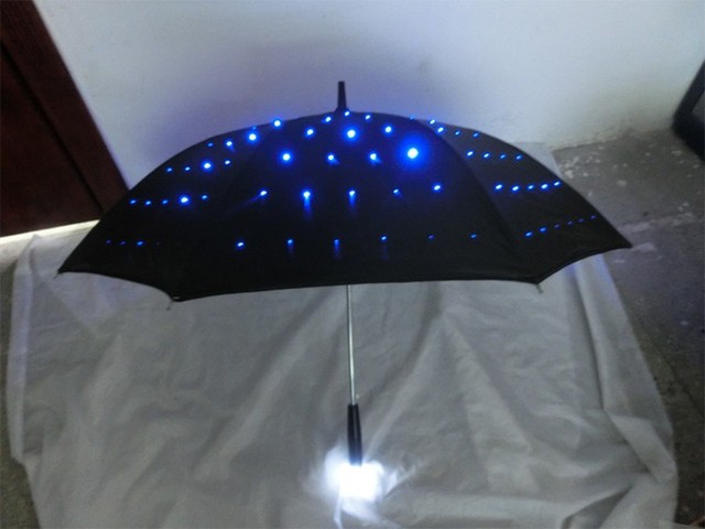 Dostawa parasola LED UV z funkcją latarki - 16%, dekoracyjny parasol oświetlany do zdjęć i występów na scenie - Wianko - 3