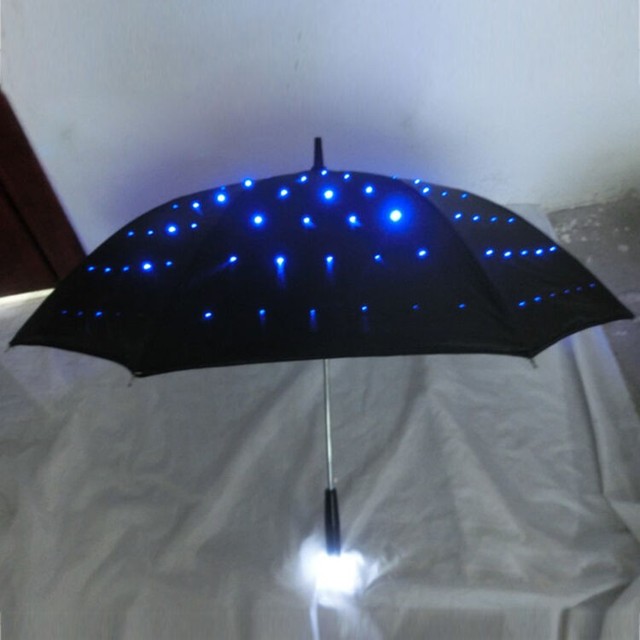 Dostawa parasola LED UV z funkcją latarki - 16%, dekoracyjny parasol oświetlany do zdjęć i występów na scenie - Wianko - 12