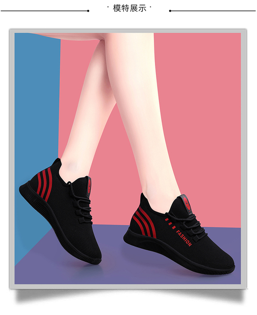 Damskie buty tenisowe trampki Femme - miękkie, oddychające, lekkie, sznurowane buty podnoszące - Wianko - 9