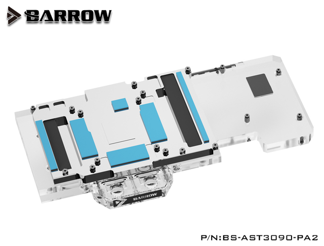 Bloki wodne GPU Barrow ASUS TUF RTX 3090 3080 GAMING - pełna pokrywa GPU, chłodnica wodna, płyta tylna - Wianko - 17
