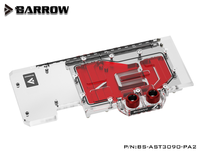 Bloki wodne GPU Barrow ASUS TUF RTX 3090 3080 GAMING - pełna pokrywa GPU, chłodnica wodna, płyta tylna - Wianko - 15