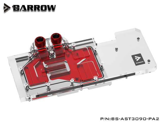 Bloki wodne GPU Barrow ASUS TUF RTX 3090 3080 GAMING - pełna pokrywa GPU, chłodnica wodna, płyta tylna - Wianko - 13