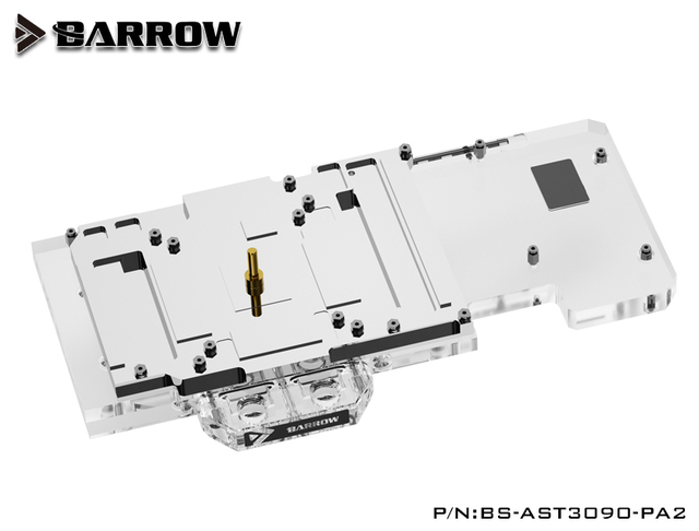 Bloki wodne GPU Barrow ASUS TUF RTX 3090 3080 GAMING - pełna pokrywa GPU, chłodnica wodna, płyta tylna - Wianko - 16