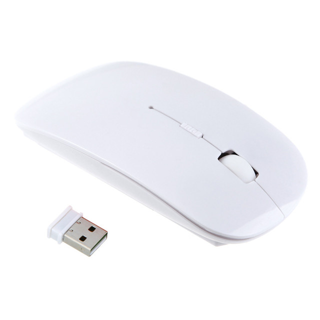 Myszka optyczna bezprzewodowa 2.4G USB ultra cienka do PC i laptopa - Wianko - 3