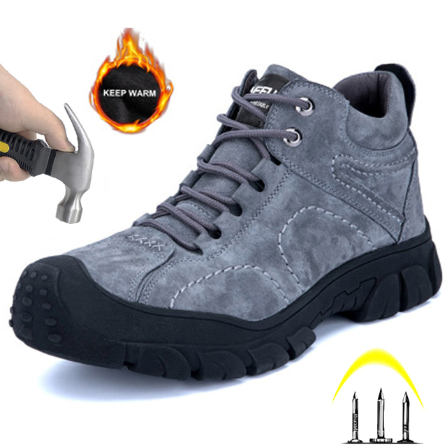 Męskie lekkie i oddychające obuwie ochronne z stalowym noskiem do pracy na co dzień, niezniszczalne i odporne na przebicie marki Outdoor Sneakers - Wianko - 10