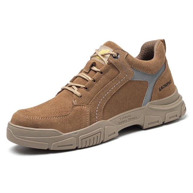 Męskie lekkie i oddychające obuwie ochronne z stalowym noskiem do pracy na co dzień, niezniszczalne i odporne na przebicie marki Outdoor Sneakers - Wianko - 16